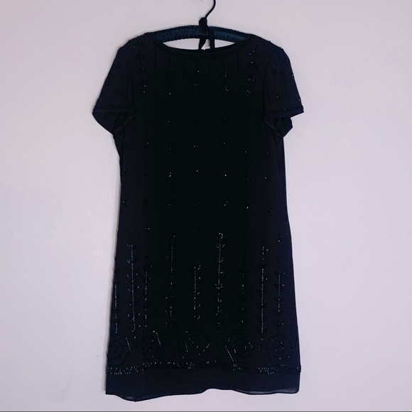 Vintage Liz Claiborne night black short bead Embellished plus 14 women’s dress - Picture 3 of 9